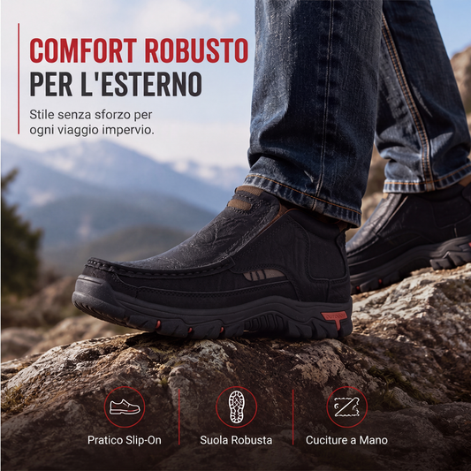 Scarpe casual da uomo in pelle PU slip-on