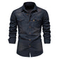 [Il regalo perfetto per lui] Camicia da uomo in denim a maniche lunghe che non necessita di stiratura