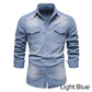 [Il regalo perfetto per lui] Camicia da uomo in denim a maniche lunghe che non necessita di stiratura
