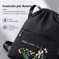 Zaino con coulisse pieghevole vintage da donna