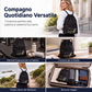 Zaino con coulisse pieghevole vintage da donna
