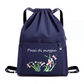 Zaino con coulisse pieghevole vintage da donna