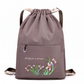 Zaino con coulisse pieghevole vintage da donna