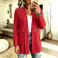 Cardigan da donna in maglia a coste