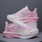 Sneakers casual con stampa a macchie fluorescenti al buio