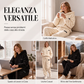 🔥SCONTO DEL 50%! 👚Completo da donna in maglia a trecce con cappuccio e pantaloni in peluche