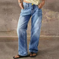 Jeans da donna casual, taglio comodo e gamba dritta