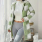 Giacca con cappuccio da donna in tartan con zip