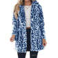 Cappotto da donna in pelliccia sintetica con stampa leopardata alla moda