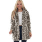 Cappotto da donna in pelliccia sintetica con stampa leopardata alla moda