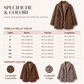 Cappotto da donna in pelliccia sintetica con stampa leopardata alla moda