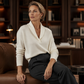 Maglione pullover da donna con collo a scialle