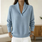 Maglione pullover da donna con collo a scialle