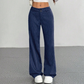 Pantaloni da donna a zampa a righe