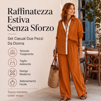 Set da abbigliamento casual da donna in due pezzi