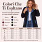 Giacca casual da donna in denim patchwork