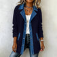 Giacca casual da donna in denim patchwork
