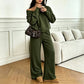 Completo da donna con felpa spalle scoperte e pantaloni