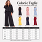 Completo top e pantaloni casual da donna, taglio ampio