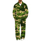 Set da ginnastica da uomo composto da felpa con mezza zip stampata e pantaloni