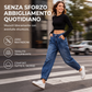 Pantaloni di jeans harem a vita alta da donna