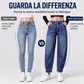 Pantaloni di jeans harem a vita alta da donna