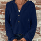 Top da donna trendy a maniche lunghe con cappuccio e colore tinta unita