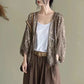 Cardigan da donna in pizzo traforato oversize