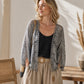 Cardigan da donna in pizzo traforato oversize