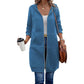 Giacca Felpa con Cappuccio da Donna di Lunghezza Media, Cardigan Casual con Zip e Tasche