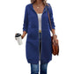 Giacca Felpa con Cappuccio da Donna di Lunghezza Media, Cardigan Casual con Zip e Tasche