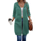 Giacca Felpa con Cappuccio da Donna di Lunghezza Media, Cardigan Casual con Zip e Tasche