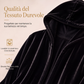 Cardigan da donna casual in velluto con cappuccio
