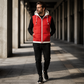 Gilet invernale imbottito con cappuccio ispessito