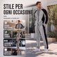 Set da uomo con felpa con cappuccio zip e pantaloni della tuta a blocchi di colore