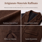 Gilet da uomo vintage in tweed a spina di pesce con revers