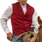 Gilet da uomo vintage in tweed a spina di pesce con revers
