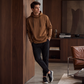 Felpa con cappuccio casual ampia da uomo