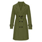 Trench corto doppiopetto casual da donna