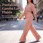 Set da donna con camicia con coulisse e pantaloni a gamba larga