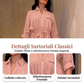 Set da donna con camicia con coulisse e pantaloni a gamba larga