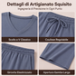 Completo da casa casual da donna composto da top e pantaloni, 2 pezzi