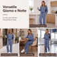Completo da casa casual da donna composto da top e pantaloni, 2 pezzi