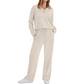 Completo da casa casual da donna composto da top e pantaloni, 2 pezzi