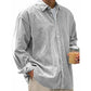 Camicia casual da uomo in velluto a coste con bottoni