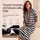 Abito felpa a righe casual da donna