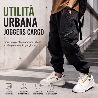 Pantaloni cargo casual da uomo con tasche multiple