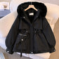 Parka da donna vita marcata lunghezza media con tasche