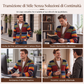 Maglione cardigan lavorato a maglia a righe con collo a scialle da uomo