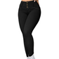 Pantaloni skinny ad alta vita elasticizzati da donna